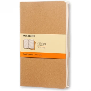 Блокнот MOLESKINE CAHIER JOURNAL LARGE, линейка, бежевый