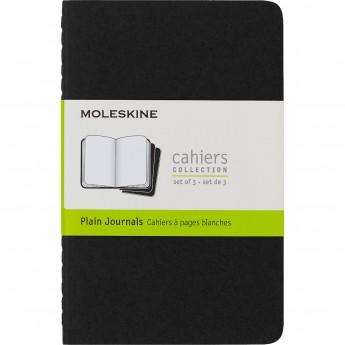 Блокнот MOLESKINE CAHIER JOURNAL POCKET, нелинованный, черный