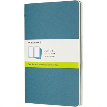 Блокнот MOLESKINE CAHIER JOURNAL POCKET, нелинованный, голубой