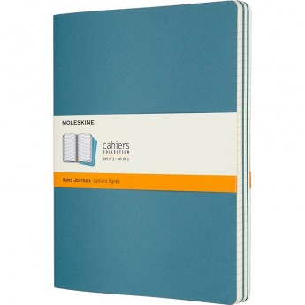 Блокнот MOLESKINE CAHIER JOURNAL XLARGE, линейка, голубой