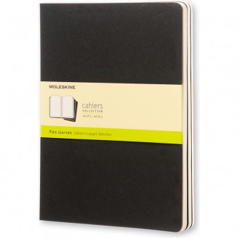 Блокнот MOLESKINE CAHIER JOURNAL XLARGE, нелинованный, черный