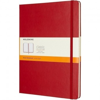 Блокнот MOLESKINE CLASSIC LARGE, линейка, красный