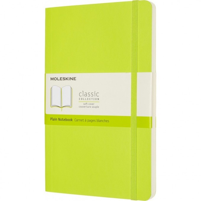 Блокнот MOLESKINE CLASSIC LARGE нелинованный, лаймовый QP618C2