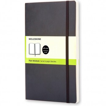 Блокнот MOLESKINE CLASSIC SOFT LARGE, нелинованный, черный