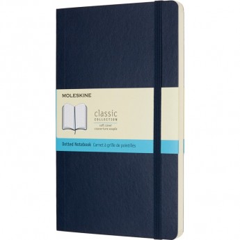 Блокнот MOLESKINE CLASSIC SOFT LARGE, пунктир, синий сапфир
