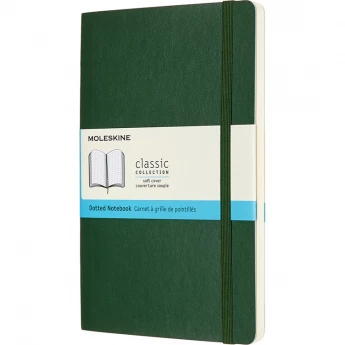 Блокнот MOLESKINE CLASSIC SOFT LARGE, пунктир, зеленый