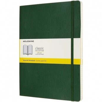 Блокнот MOLESKINE CLASSIC SOFT XLARGE, клетка, зеленый