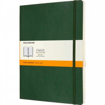 Блокнот MOLESKINE CLASSIC SOFT XLARGE, линейка, зеленый