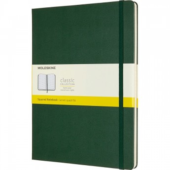 Блокнот MOLESKINE CLASSIC XLARGE, клетка, зеленый