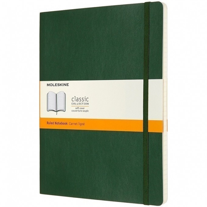 Блокнот MOLESKINE CLASSIC XLARGE, линейка, зеленый QP090K15 Блокнот MOLESKINE CLASSIC XLARGE, линейка, зеленый QP090K15