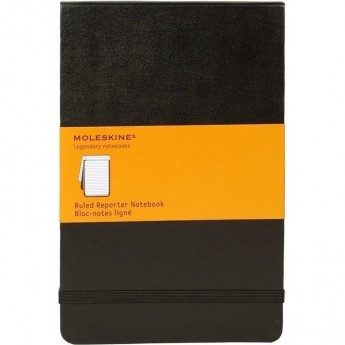 Блокнот MOLESKINE REPORTER SOFT POCKET, линейка, черный