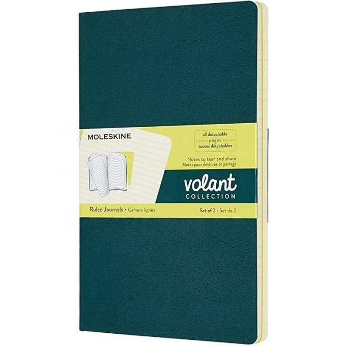 Блокнот MOLESKINE VOLANT, линейка, зеленый/желтый цитрон QP711K31M20 Блокнот MOLESKINE VOLANT, линейка, зеленый/желтый цитрон QP711K31M20