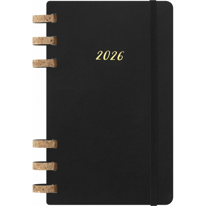 Еженедельник MOLESKINE ACADEMIC SPIRAL Large 150х210мм 200стр. черный DSSPB12AMWH3