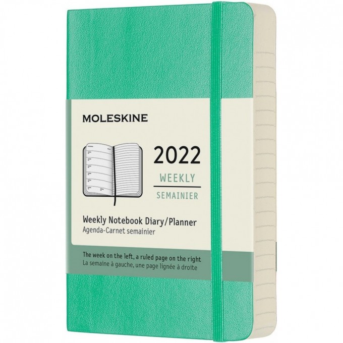 Еженедельник MOLESKINE CLASSIC WKLY POCKET (мятный) DSK4612WN2