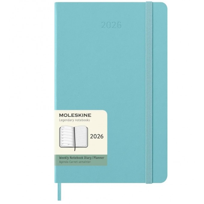 Еженедельник MOLESKINE CLASSIC WKNT LARGE 130х210мм 144стр. аквамарин DHB2412WN3 Еженедельник MOLESKINE CLASSIC WKNT LARGE 130х210мм 144стр. аквамарин DHB2412WN3