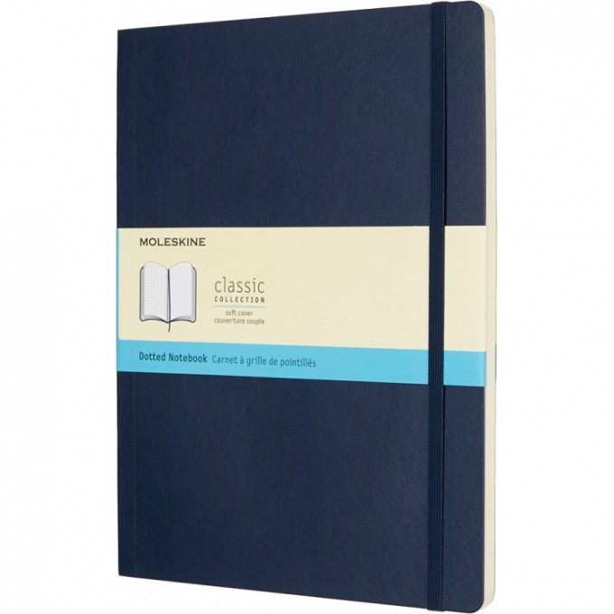 Блокнот MOLESKINE CLASSIC SOFT XLARGE, пунктир, синий сапфир QP624B20