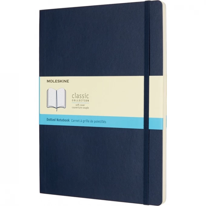 Блокнот MOLESKINE CLASSIC SOFT XLARGE, пунктир, синий сапфир QP624B20